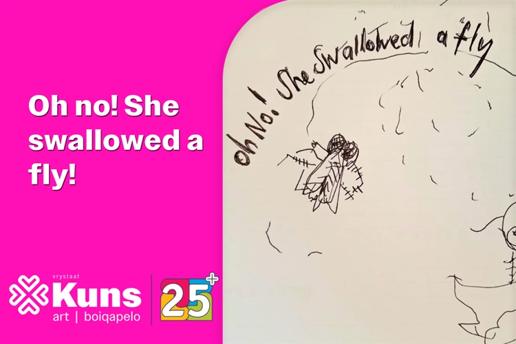 Oh no! She swallowed a fly!